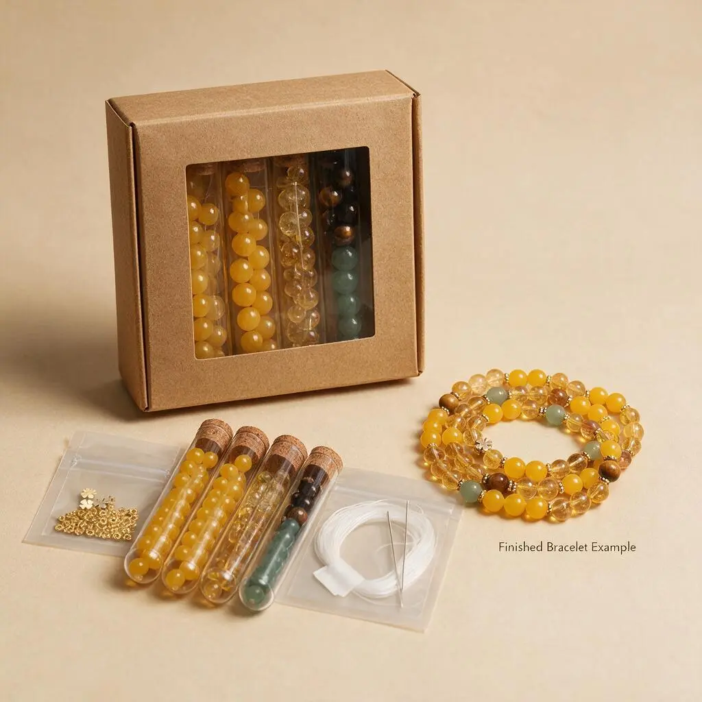 Multi-Themed DIY Bead Supply Kit for for Bracelet, Keychain & Custom Handcraft