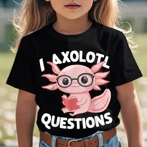 I Axolotl Questions Cute Axolotl Novelty Aesthetic Graphic Kid T-Shirt Cute Kid T Shirts Street Style Tees Tops for Kid