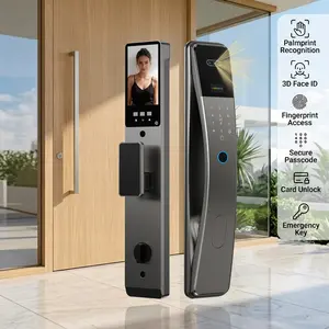 [Ships from USA] 6068 Heavy Duty Mortise Smart Door Lock with Biometric Palmprint and Face ID, Keyless Entry Lock Compatible with Tuya Electronic Door Lock Digital Lock Door Safety Lock