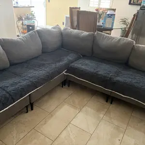 sofa cover Solid Color Cotton Velvet Sofa Cushion, 1 Count Simple and Modern Sofa Cover, Anti Slip Sofa Cover Cushion for Home Living Room Bedroom #GLOBAL PICKS