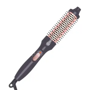 Negative Ion Single Thermal Brush 1.5 Inch Wavy Thermal Brush,3 Temps Hot Hair Brush Traveling,Comfort Curling Irons Double Ptc Technology