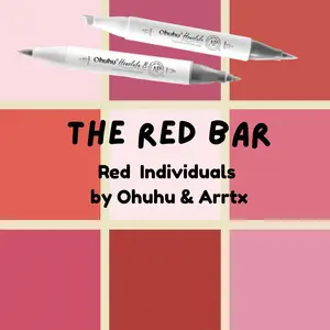 Red Ohuhu Honolulu B Brush/Fine/Chisel Tip Marker –Single Color | Sold by The Marker Monster