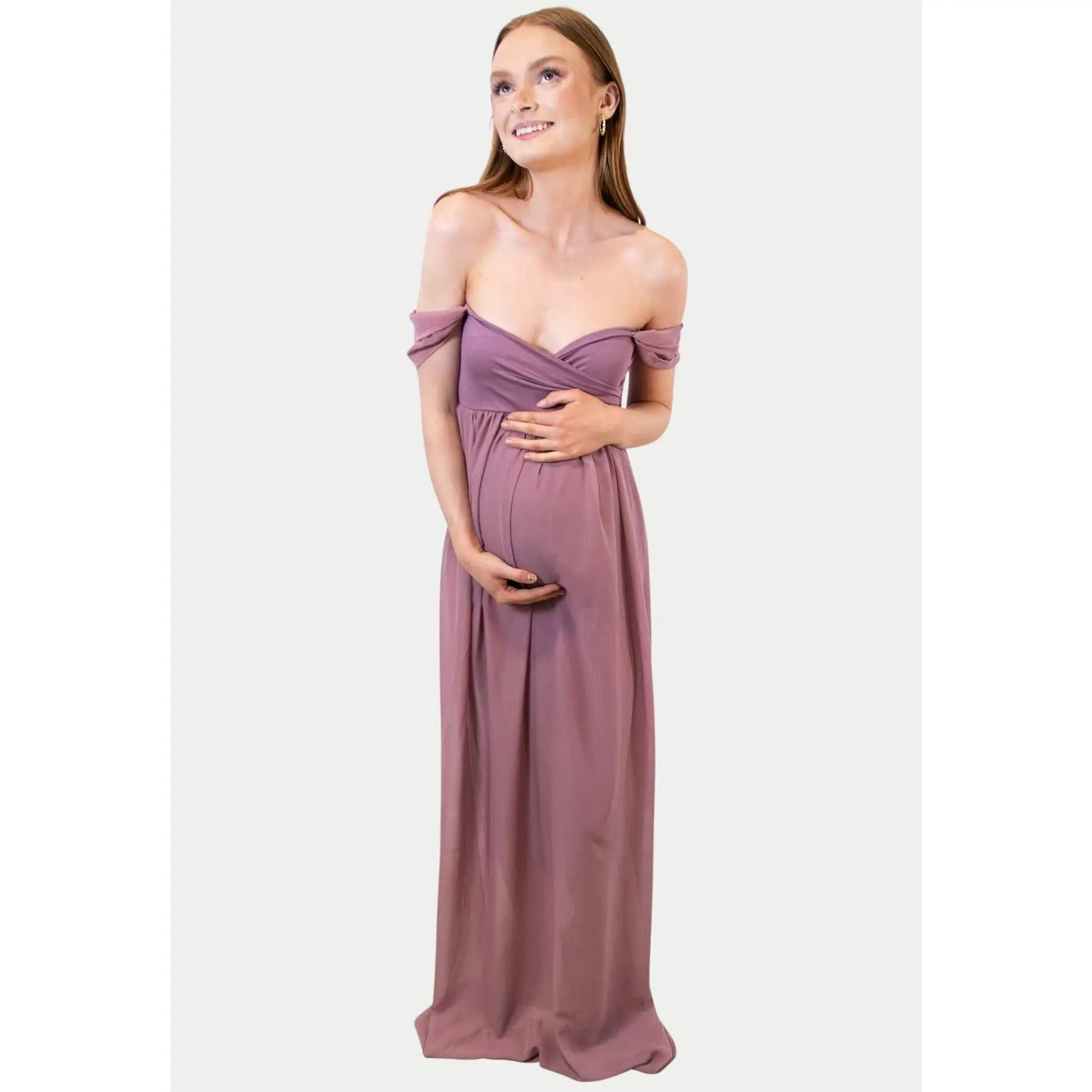 Chiffon Sweetheart Baby Shower Maternity Gown
