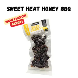 Stripling's Sweet Heat Honey BBQ Beef Jerky - Family Owned Premium Beef Jerky Snack Packs - Made in USA