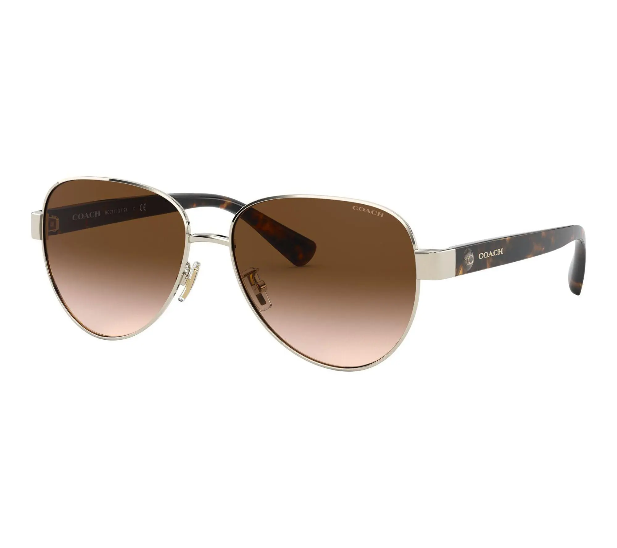 Coach Women's Pilot Frame Sunglasses - Gold/Brown Coach Women's Pilot Frame Sunglasses - Gold/Brown