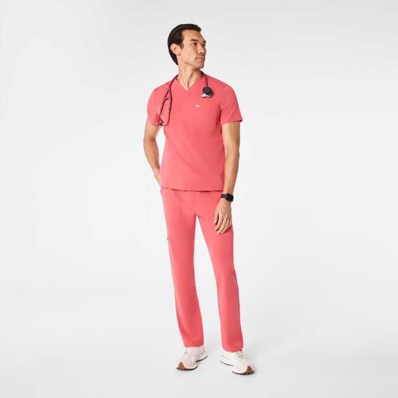 men's Pulmonary Pink Cairo - Short Cargo Scrub Pant
