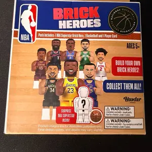 NBA Brick Heroes - Build Your Own Superstar Figure with 1 Basketball & 1 Player Card - Ages 5+ - Collect Them All!