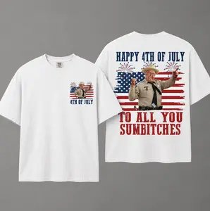 SHANIAH Happy 4th Of July To All You Sumbitches Shirt, Retro Smokey And The Bandit Movie Shirt, Classic Movie, Funny Show Fireworks