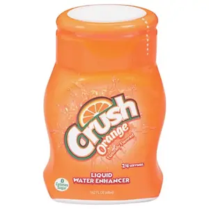 3x Crush Squeeze Orange Liquid Water Enhancer - Drink Mix Flavoring Drops Portability Hydrating Beverage Sugar Free Low Calorie Refreshing Cold Soda Taste Keto Friendly Pocket Size On the Go Gym Workout Water Additive 1.62oz Bulk Pack Bundle