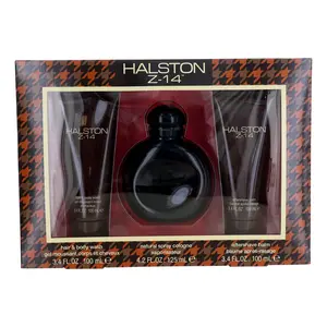Halston Z-14 By & 3.4 OZ & HAIR & BODY WASH 3.4 OZ For Eau De Cologne For Men - 3-Piece Gift Set