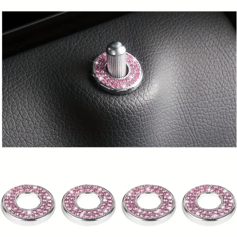 Sparkle Up Your Car Interior With Bling Inner Door Lock Cover Stickers! Car Accessories Car Interior Decorative Car Interior Decor Car Decorations Interior Automotive Decoration