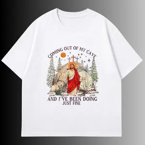 Jesus Coming Out My Cave T-Shirt, Funny Easter Sunday Mr Brightside Jesus Graphic Tee, Christian Humor Faith Shirt, He Is Risen Meme Apparel, Vintage Y2K Religious Streetwear, Comfort Colors Style Top, Trendy Church Youth Gift for Christians & Believers