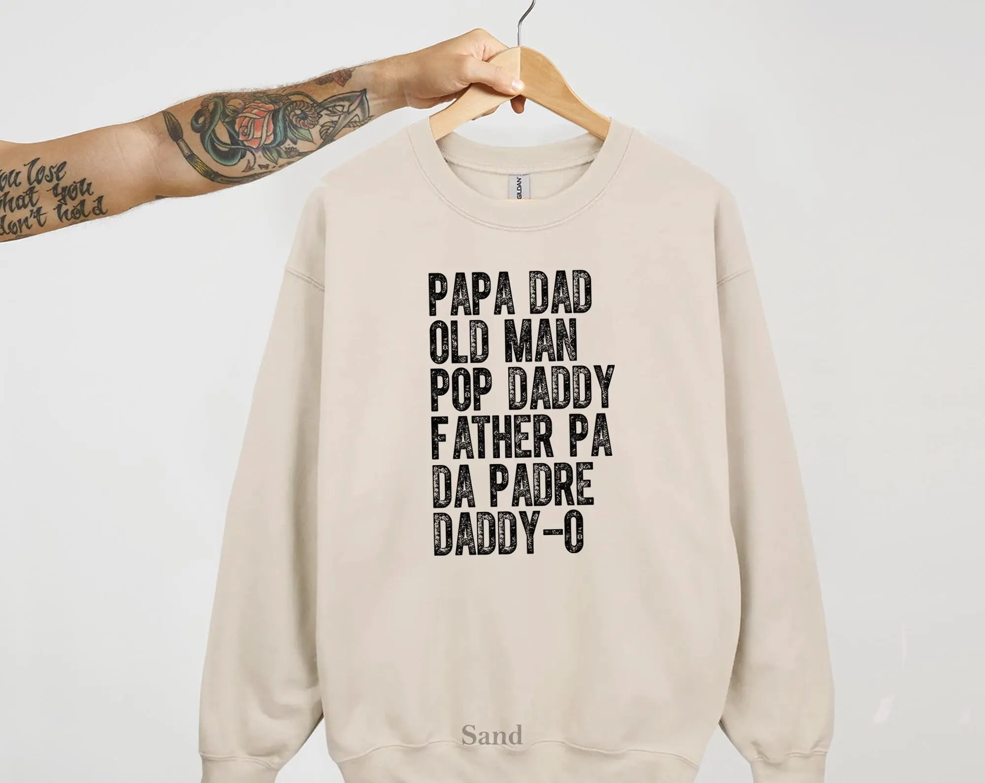 Dad Sweatshirt, Crewneck Sweatshirt Men, Father's Day Gift for Dad Classic Cotton