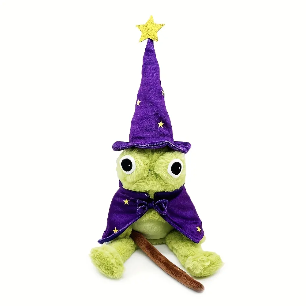 Moonlight Manor Frog Wizard Plush, Ideal Gift for Friends, Christmas Decor, Halloween Accent, House Decoration (Toys & Hobbies, Dolls & Stuffed Toys Category)