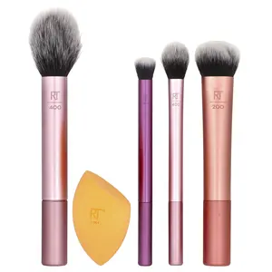 Real Techniques Everyday Essentials Set, Face + Eye + Cheek ,  5 Pieces