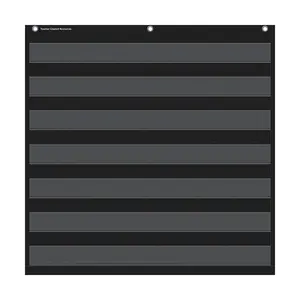 Black Seven-Pockets Pocket Chart - 17 Pc.