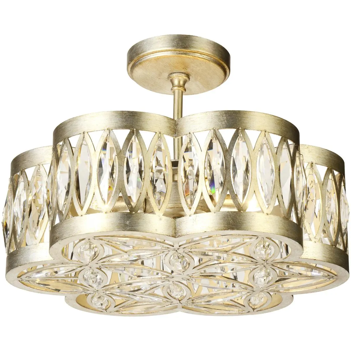 CWI Lighting Nova 6 Light 16 inch Champagne Chandelier Ceiling Light 9906P16-6-208