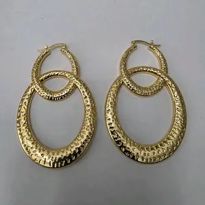 #398. 18K Gold Plated Bold Hoop Earring  Unique  High quality  Water Resistant  Hypoallergenic  Nickel Free, light weight,  Every day, Party, Gift idea.