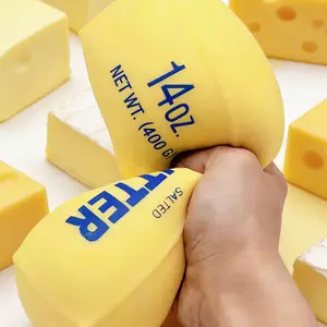 Jumbo Butter Squishy Stress Toy, Durable Silicone Portable Tactile Fidget Toy for Anxiety Relief Products, Stress Relief Fidgeting