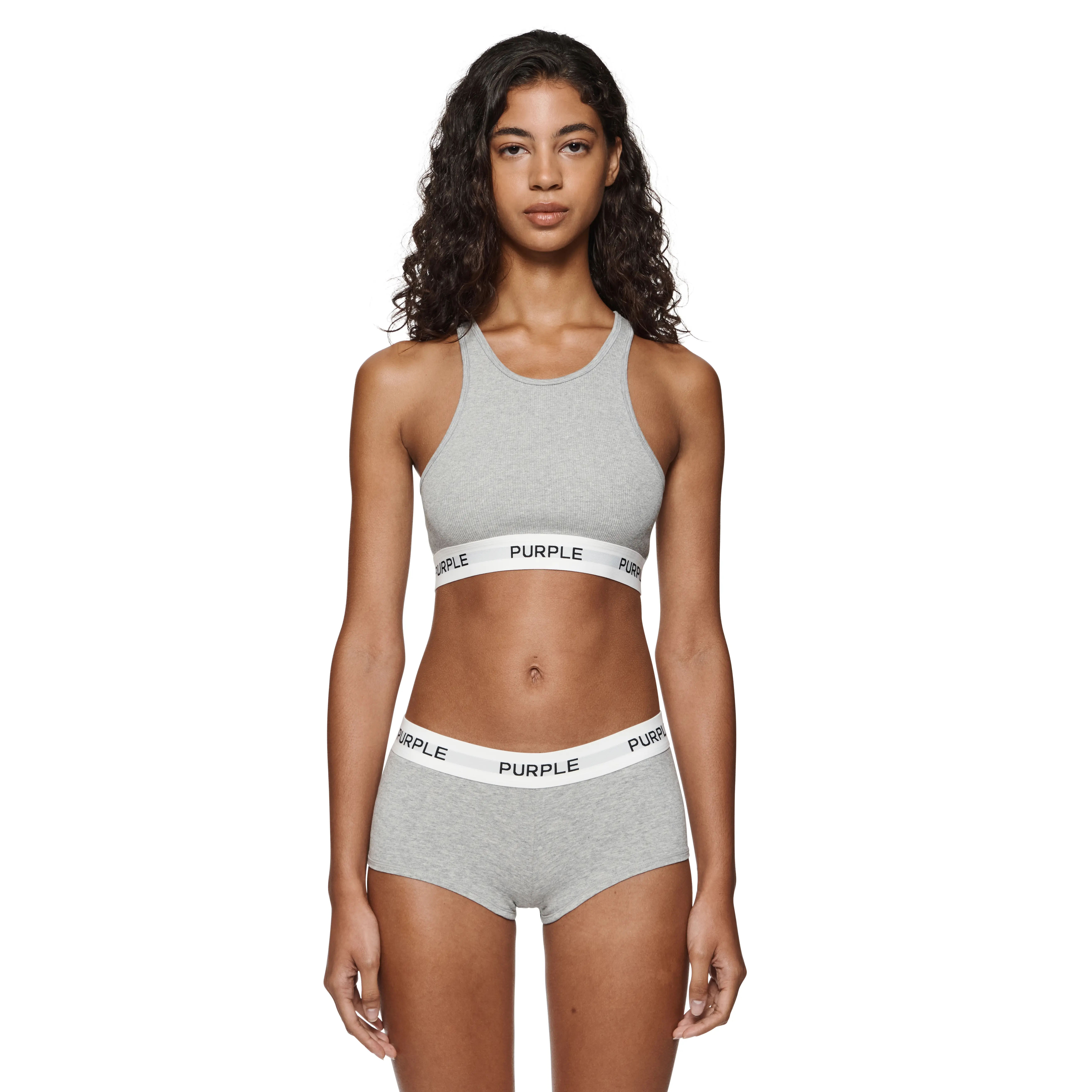 Women's Soft Elastic Knit Lightweight Rib Bralette