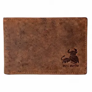 BULL GUARD Expedition Series Bifold Leather Wallet for Men RFID Blocking, Top Grain Cowhide, Flip-Up ID Window, Compact & Durable Everyday Carry Wallet for Travel, Work & Outdoors, Ready to Gift
