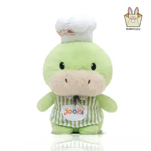 【BunnyLulu】10 Inch Soft Handmade Chef Plush Animal with Apron, Cute Gift & Stress Relief Companion for Kids, Teens & Adults, Birthday & Holiday Collectible Fun