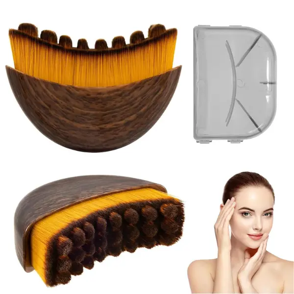 2PCS New Lymphatic Contour Face Brush，Face Brush For Lymphatic Drainage Soft Facial Sculpting Gua Sha Dry Tool，Face Contour Depuff Lift Tool For Anti-Puffiness & Detox, Fit The Skin Precisely