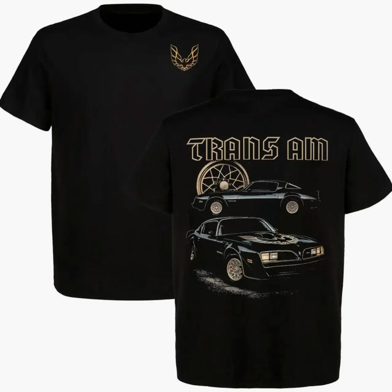 1977 Trans Am T-Shirt – Vintage Muscle Car Graphic Tee for Firebird Fans Crewneck Short Sleeve Cotton 2-Sided T-Shirt Car Enthusiast Style Perfect Gift For Him For Her CN