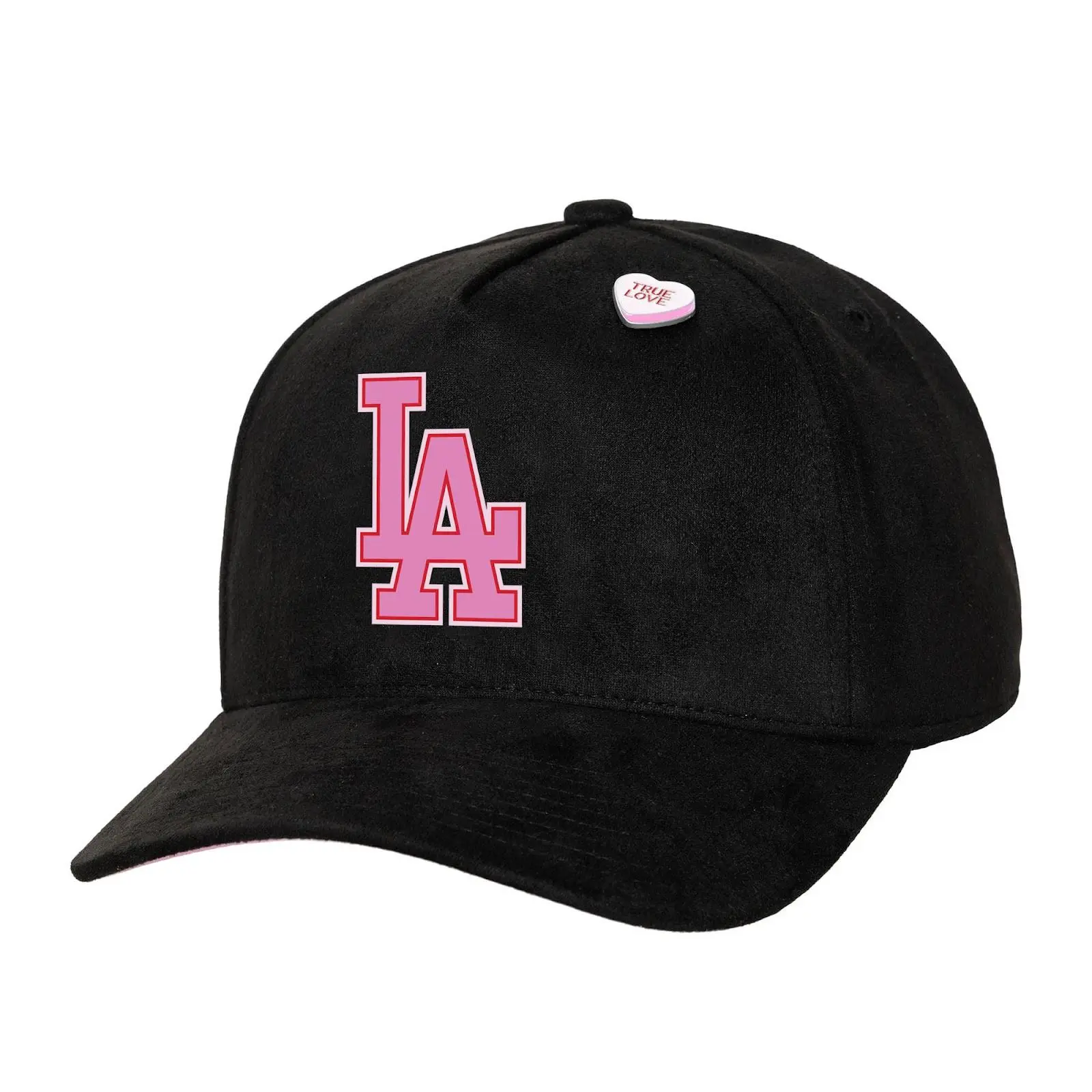 Los Angeles Dodgers Black All Heart Pro Pinch Snapback Hat MLB Throwback Cap Adjustable Fan Gear Mitchell & Ness