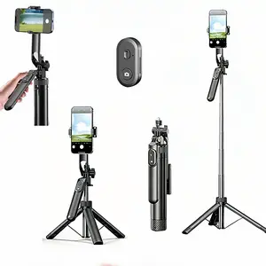 720° Panoramic telescopic Selfie Stick Tripod, 66.9" Retractable Phone Tripod with Bluetooth Remote, Camera Compatible for Travel/Vlogging/Live Streaming