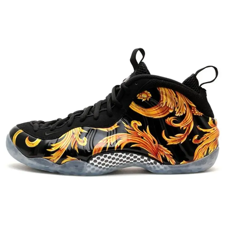 Nike Supreme X Foamposite One Black Retro Mid Top Basketball Shoes Unisex 652792-001