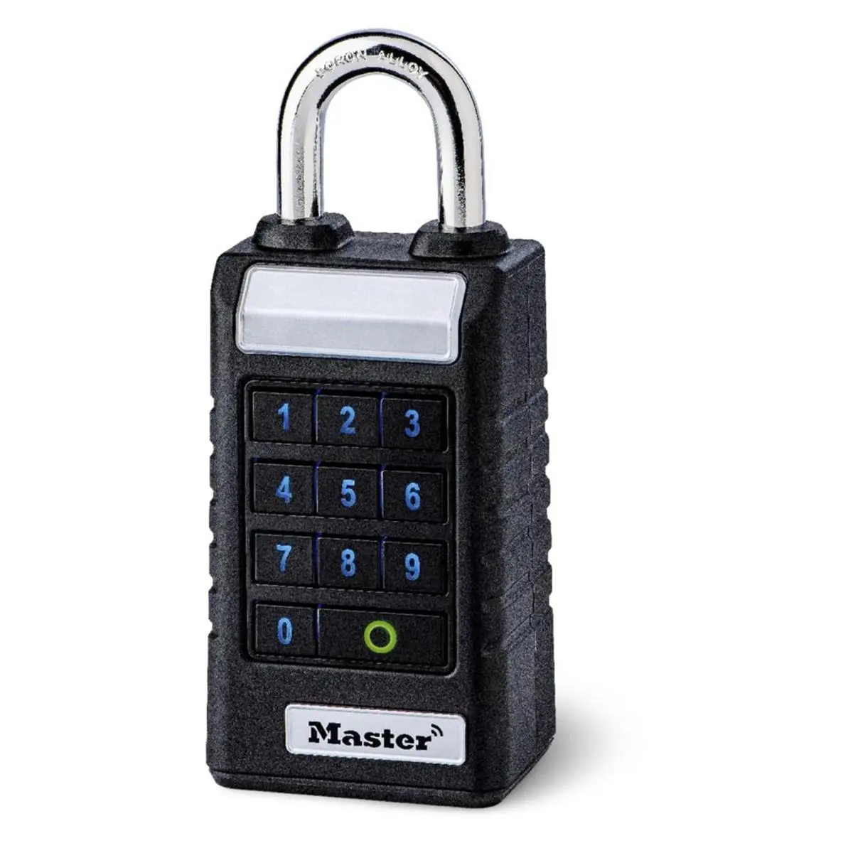 Master Lock Pro Series Black Metal Bluetooth Padlock - Single Locking, Adjustable Shackle, Numeric Keypad, 5.43x1.71x2.43 in, 1.46 lbs, for Automotive & Motorcycle Security, Yes