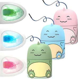 Ama Snow 3-Pack Cute Dinosaur-Shaped Scented Toilet Bowl Cleaner Bottles, Household Bathroom Toilet Tank Cleaning Products with Ocean, Jasmine, Peach Fragrance, 9-Month Usage Duration