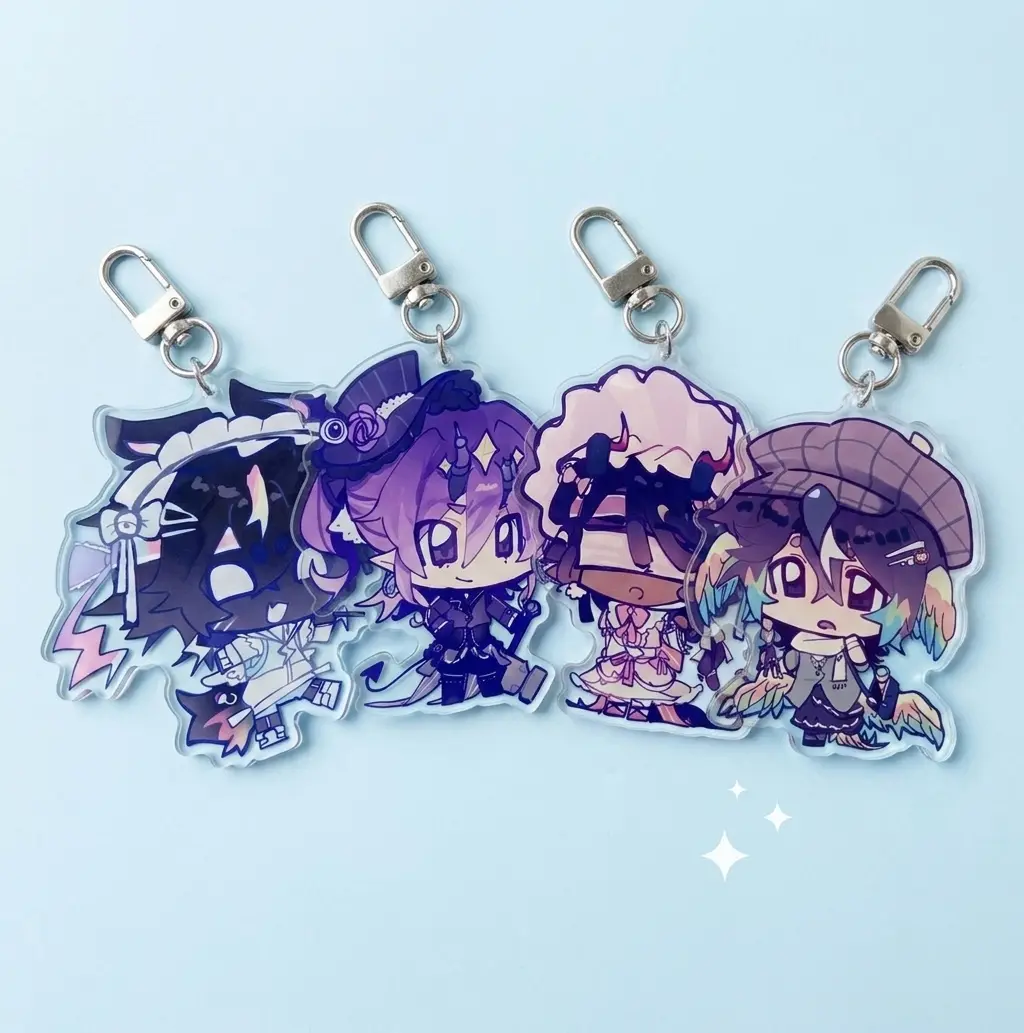 Unstable Four Universes Minecraft Acrylic Keychain, Universe MCYT Yt Translucent Acrylic Keychain, Durable