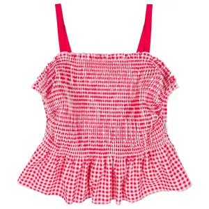 SwimZip Women’s UPF 50+ Smocked Tankini Top