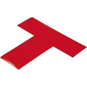 PRO-SAFE Pack of (100), 2" x 6" PVC Floor & Egress Tape 50 mil, Red, Solid Color, Heavy/High Traffic PRO-RT