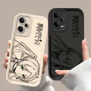 Anime Frieren Aesthetic Sketch Style TPU Shockproof Phone Case - Casing with Elf, Demon Design, Drop Protection for Samsung Galaxy S26,S25,S24,S23,S22,S21 Ultra,Plus,FE