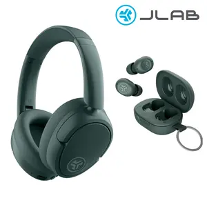JLab JBuds Lux ANC & Mini Sage Gift Set, 1 set of Earbuds + Headphones