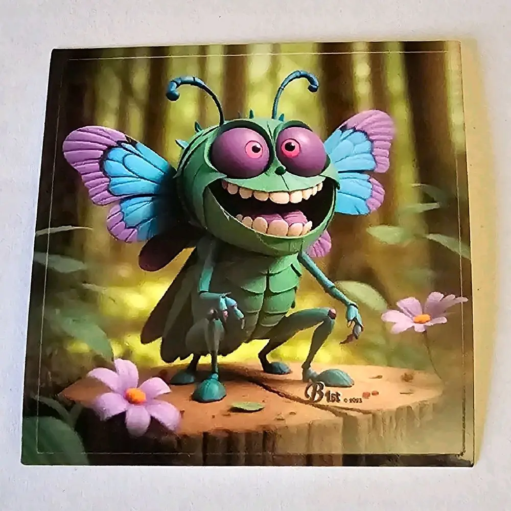 Meet Asher! 2 Asher Stickers and a FREE Surprise Litter Bug Sticker on all orders. A Litter Bug from the Litter Bug Game as a Sticker Square 2x2 Glossy Vinyl Sticker with Vibrant Colors and Fun Design Waterproof Stickers