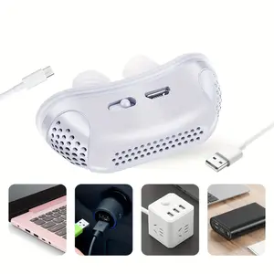 Adjustable anti snoring nasal dilator - electric wind speed control, comfortable nasal plug, travel friendly and portable design