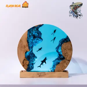 Handmade Scuba Diver Resin Sculpture – Unique Epoxy Art, Deep-Sea Diver Collectible Model, Ocean-Themed Desk Display, Gift for Nautical Lovers