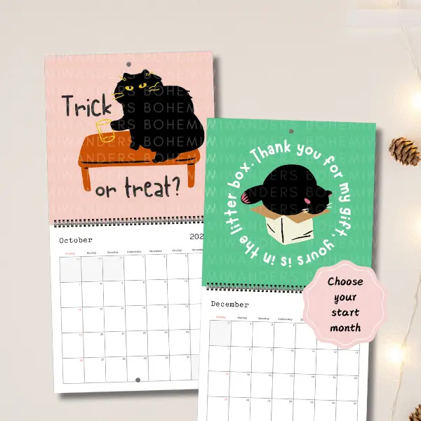 2026 Funny Cat Calendar- Cute and Funny Cat Cat-lendar for Cat Moms and Cat Lovers , Custom Dates Calendar
