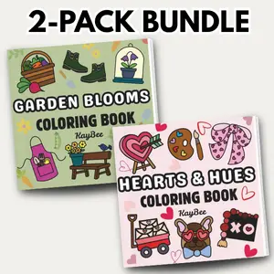 2- Pack Bundle includes Garden Blooms and Hearts & Hues