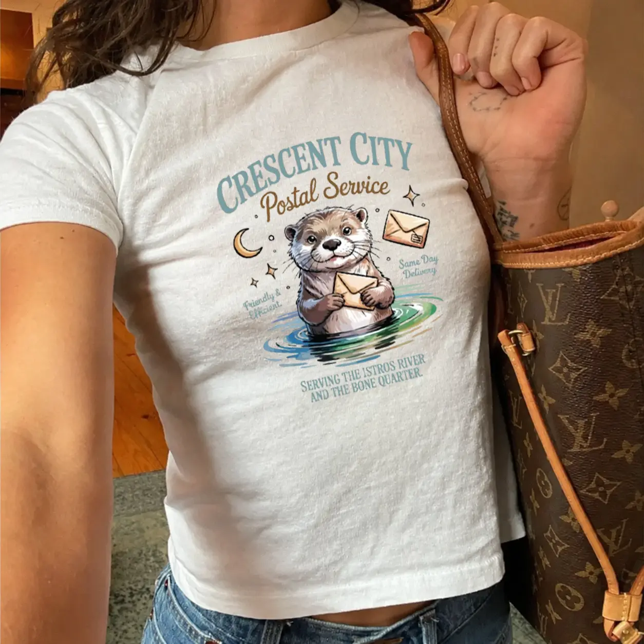 Crescent City Baby Tee, ACOTAR Book Shirt, Fantasy Book Tee, SJM Fandom Top, Romantasy Reader, Y2K Bookish Aesthetic, Vintage Style, Gift for Women