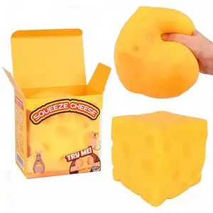 Giant Slow-Rising Cheese Squishy Stress Toy, Soft Squishies Toy for Anxiety Fidgets, Fidgets Stress Reliever for All Ages