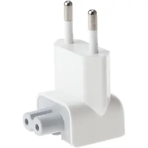 AC Adapter Europe Plug, Converter Travel Charger Adapter for Mac Book Mac/Book/Phone/Pod AC Power Adapter (1 -Pack)
