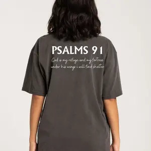 Psalms 91 Bible Verse Shirt, Double Sided Christian Shirt, Faith Shirt, Gift For Christian Mom, Women Religious Shirt, Jesus Lover Tee