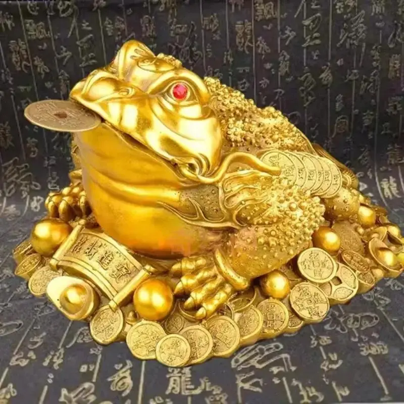 Lucky Money Frog Decor - Traditional Feng Shui-Inspired Statue for Home & Office, Decorating, Decorative Figurine for Prosperity, Home Decor Ornaments, Resin Ornament, Home Decoration, Decoration Items