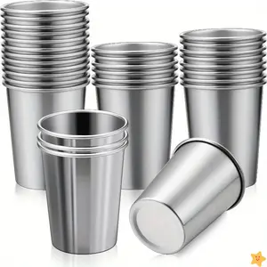 8-Pack 8.79oz Stainless Steel Cups| 304 Stainless Steel, Unbreakable Stackable, Hand Wash Only, for Home & Travel