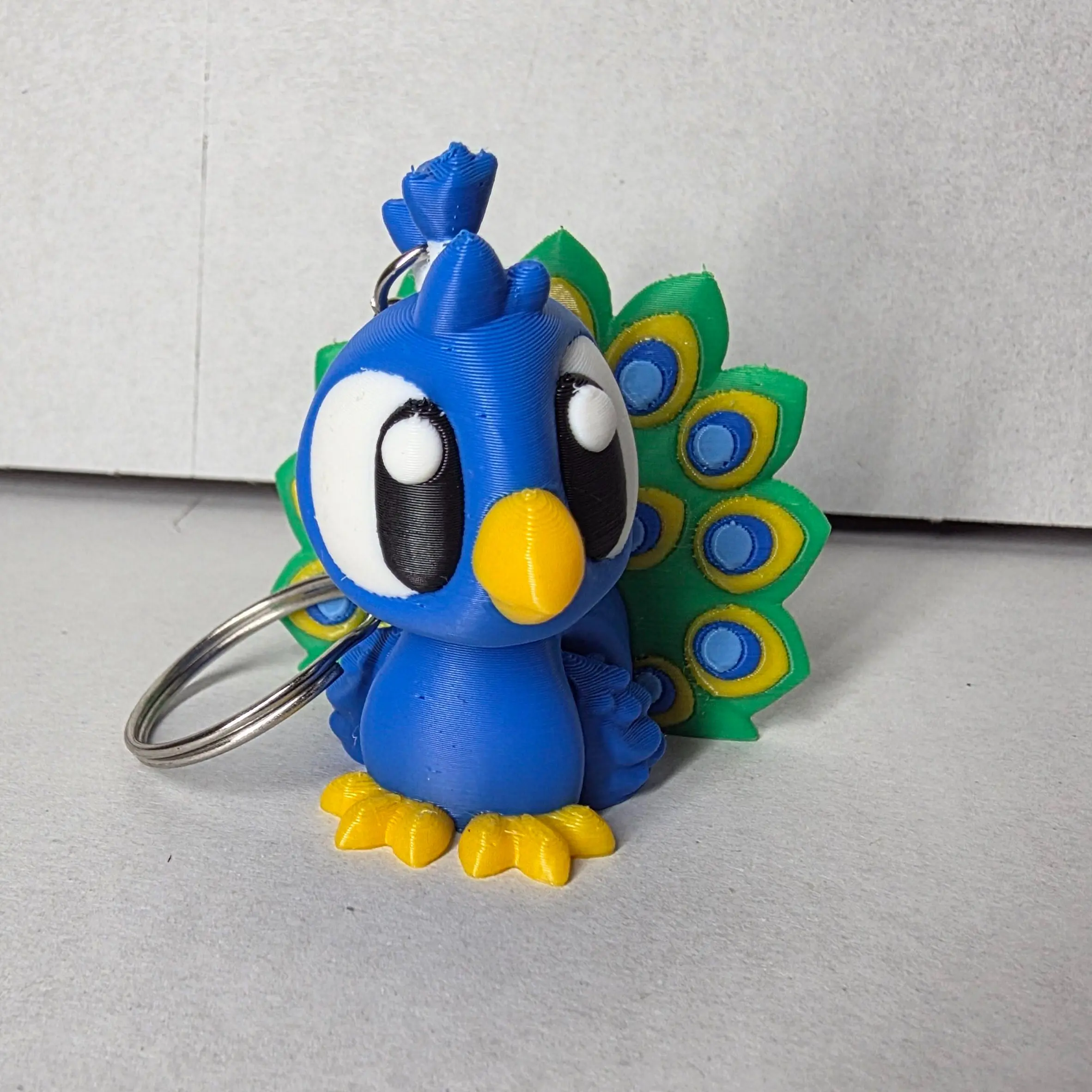 Articulated Peacock Toy - Pocket Pet Keychain, Fidget Desk Buddy, Nature Gift for Toy Collectors